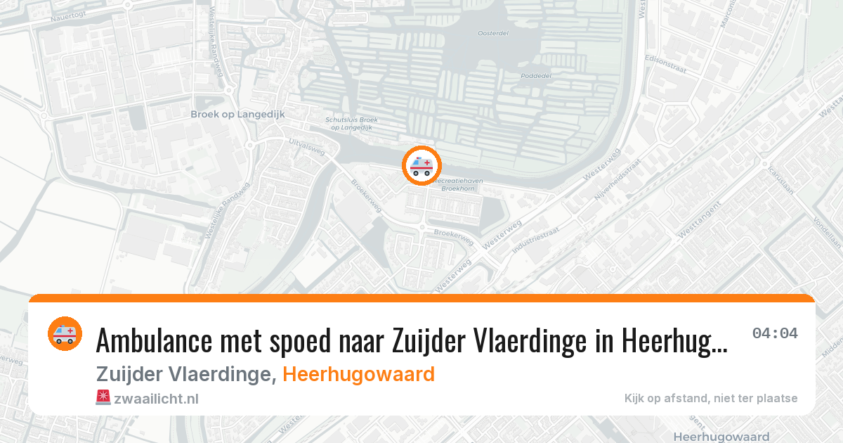 Ambulance met spoed naar Zuijder Vlaerdinge in Heerhugowaard — 8 jul 2026