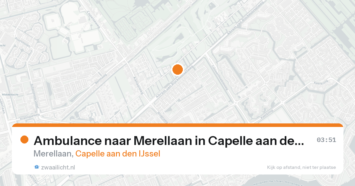 Ambulance naar Merellaan in Capelle aan den IJssel — 27 mei 2026
