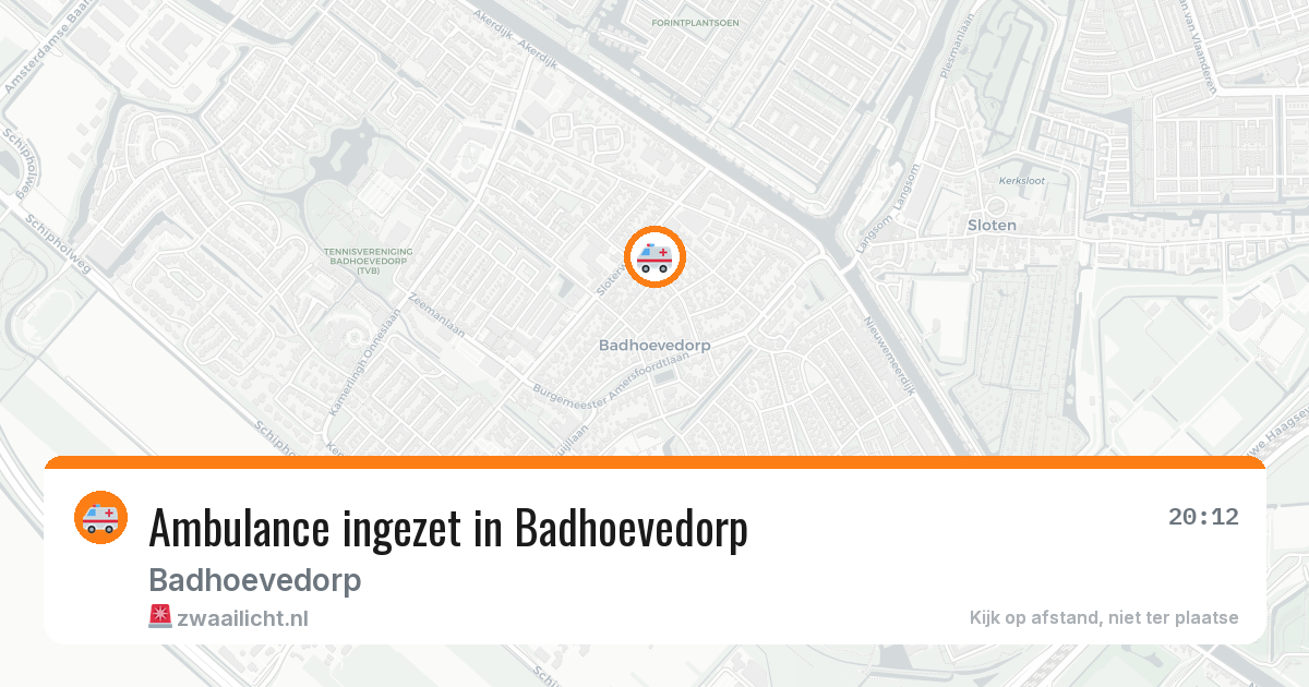 Ambulance ingezet in Badhoevedorp — 28 mrt 2026