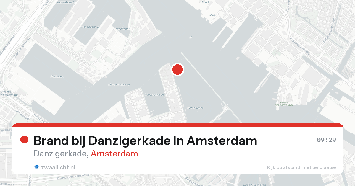 Brand bij Danzigerkade in Amsterdam — 17 aug 2026