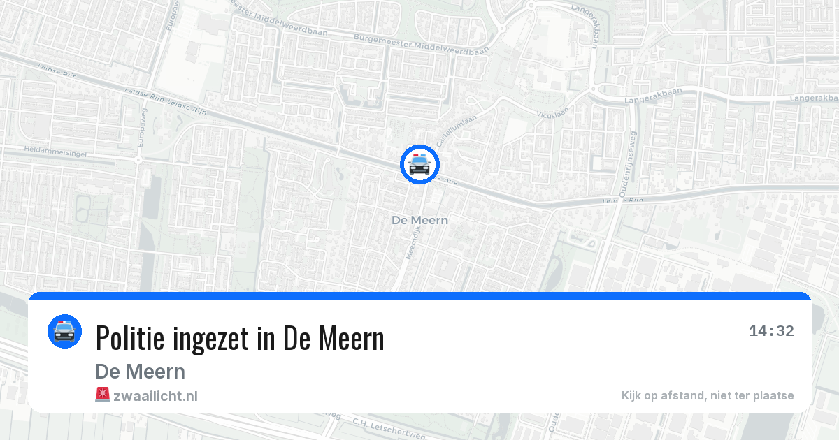 Politie ingezet in De Meern — 30 jun 2026 | 🚨 Zwaailicht.nl