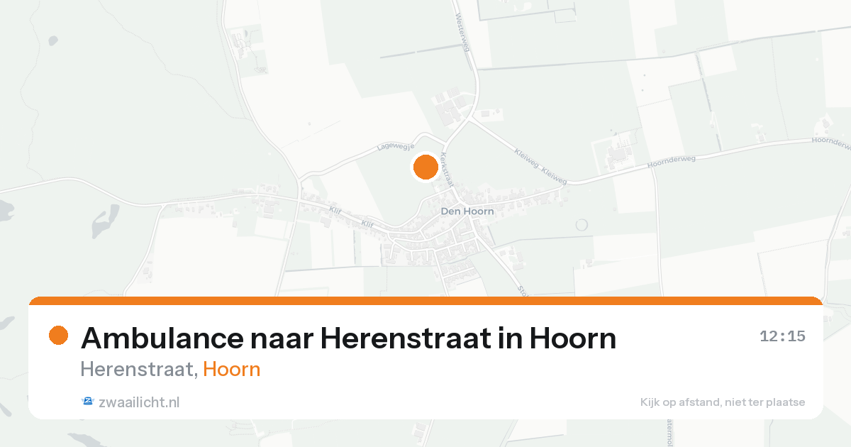Ambulance naar Herenstraat in Hoorn — 15 aug 2026