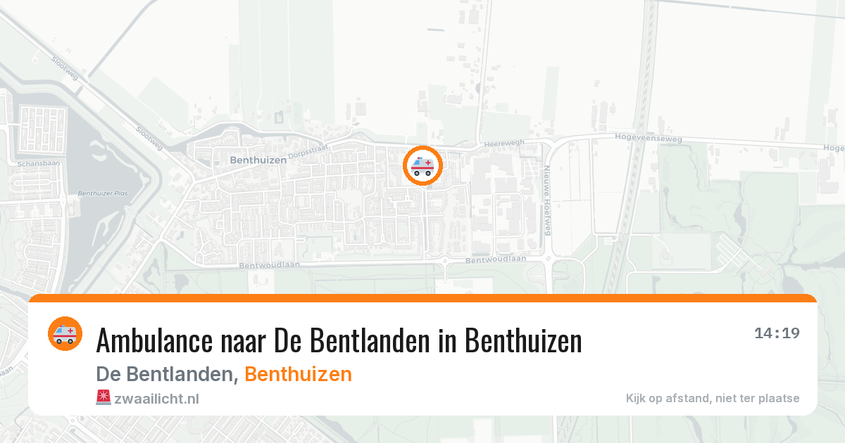 Ambulance naar De Bentlanden in Benthuizen — 4 jul 2026