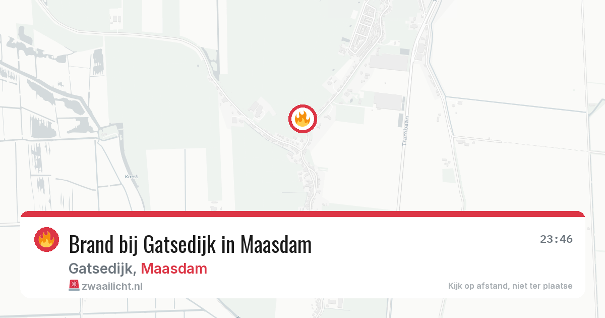 Brand bij Gatsedijk in Maasdam — 24 jun 2026