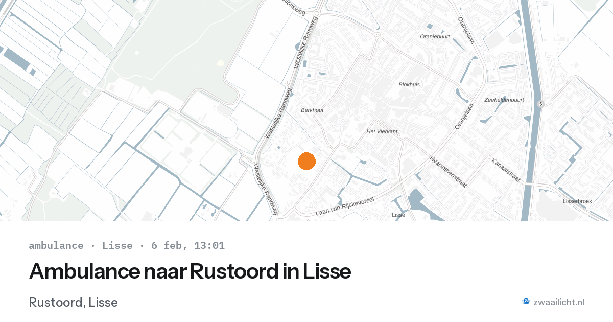 Ambulance naar Rustoord in Lisse — 6 feb 2026