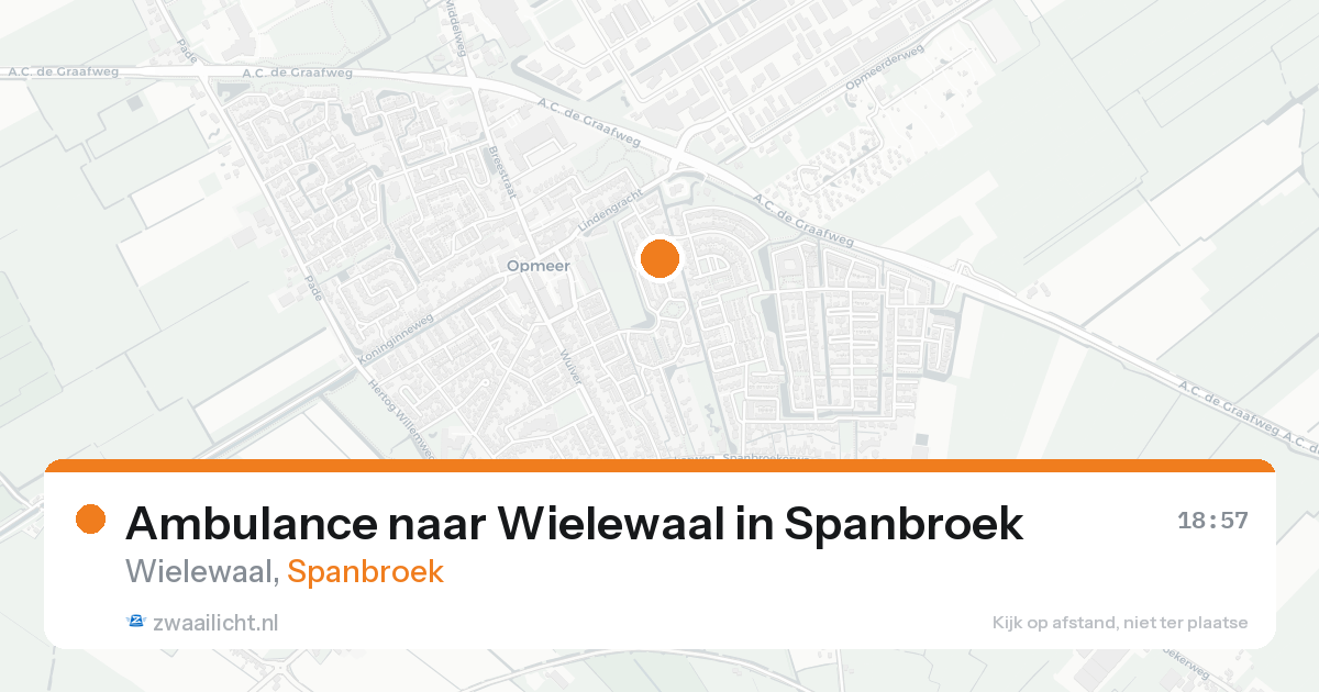 Ambulance naar Wielewaal in Spanbroek — 14 aug 2026