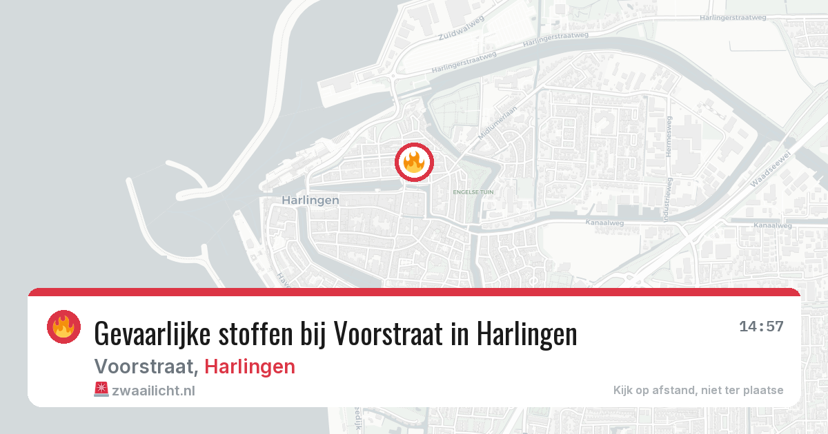 Gevaarlijke stoffen bij Voorstraat in Harlingen — 23 apr 2026