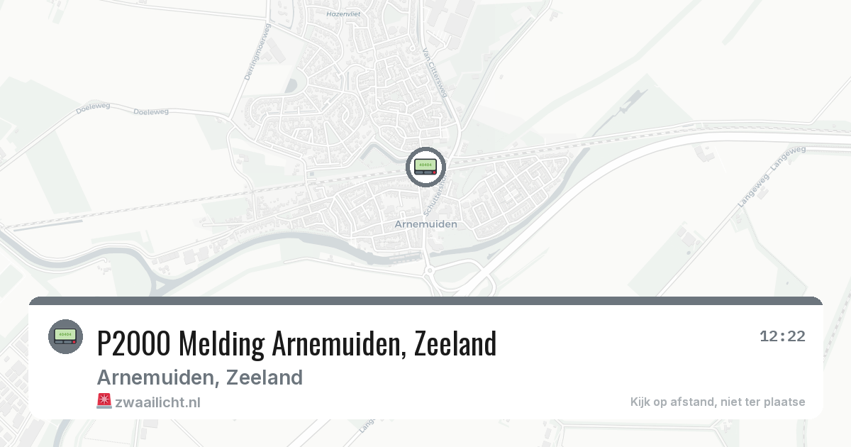 P2000 Melding Arnemuiden, Zeeland — 9 jul 2026
