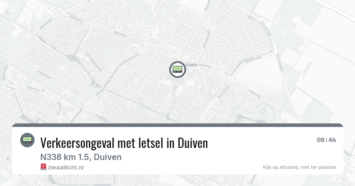 Verkeersongeval met letsel in Duiven — 1 apr 2026