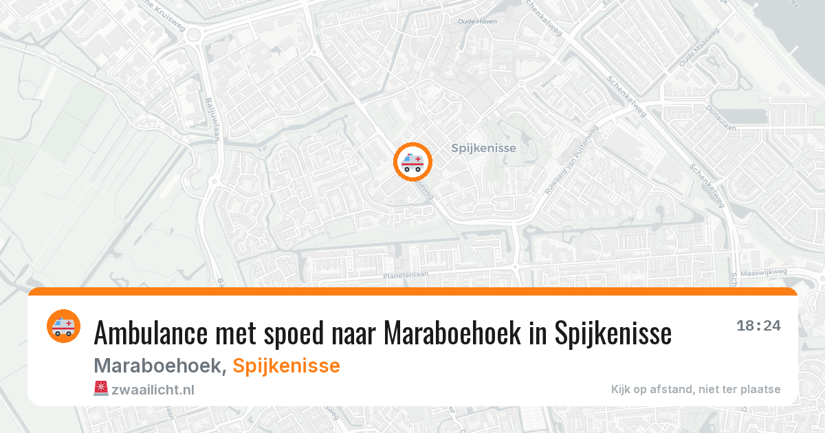 Ambulance met spoed naar Maraboehoek in Spijkenisse — 18 jun 2026