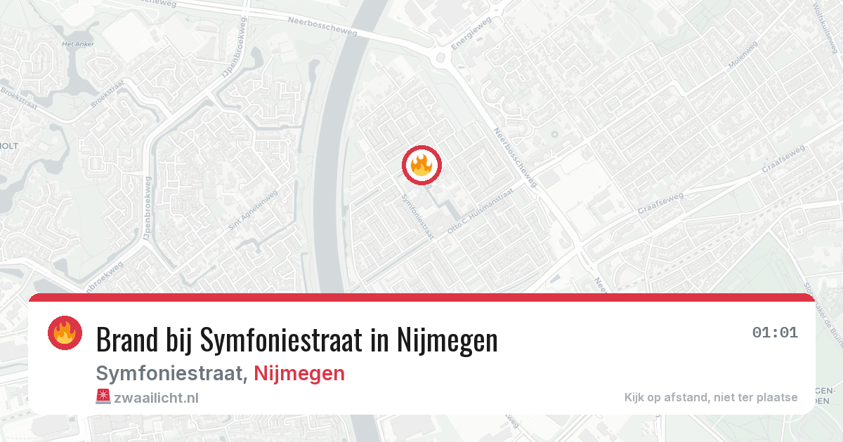 Brand bij Symfoniestraat in Nijmegen — 12 mei 2026