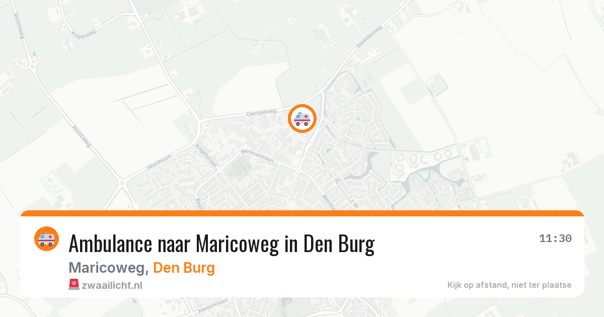 Ambulance naar Maricoweg in Den Burg — 17 jul 2026