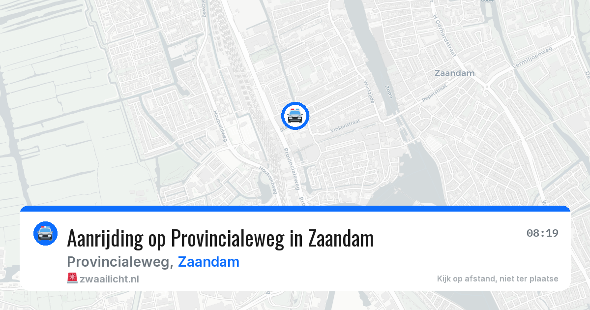 Aanrijding op Provincialeweg in Zaandam — 24 mrt 2026