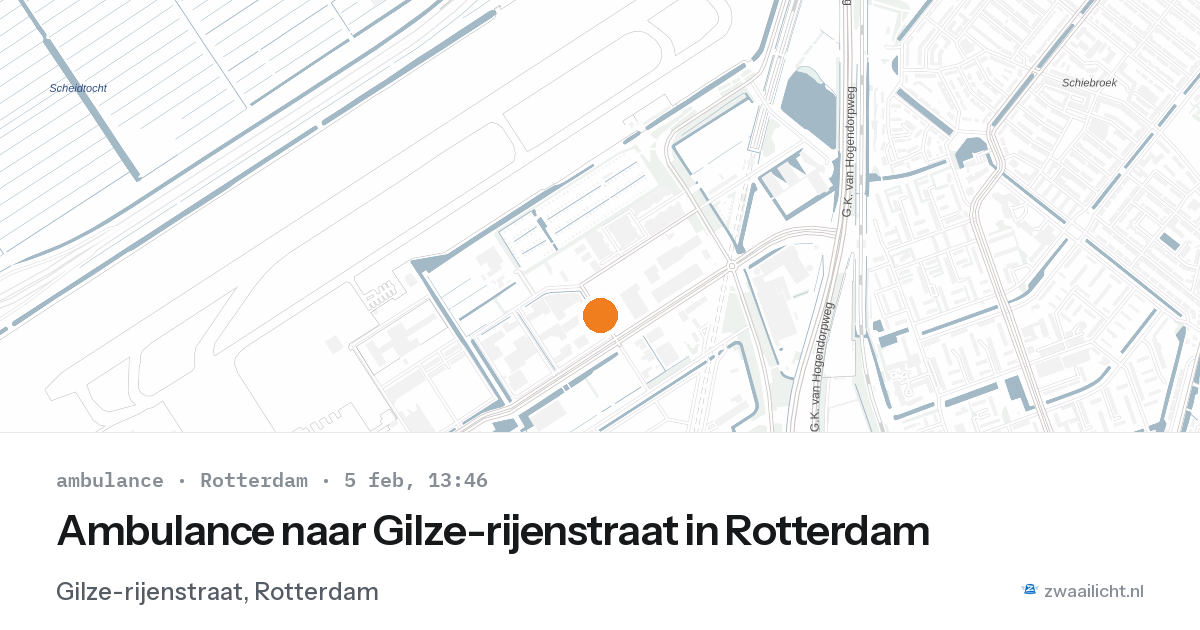 Ambulance naar Gilze-rijenstraat in Rotterdam — 5 feb 2026