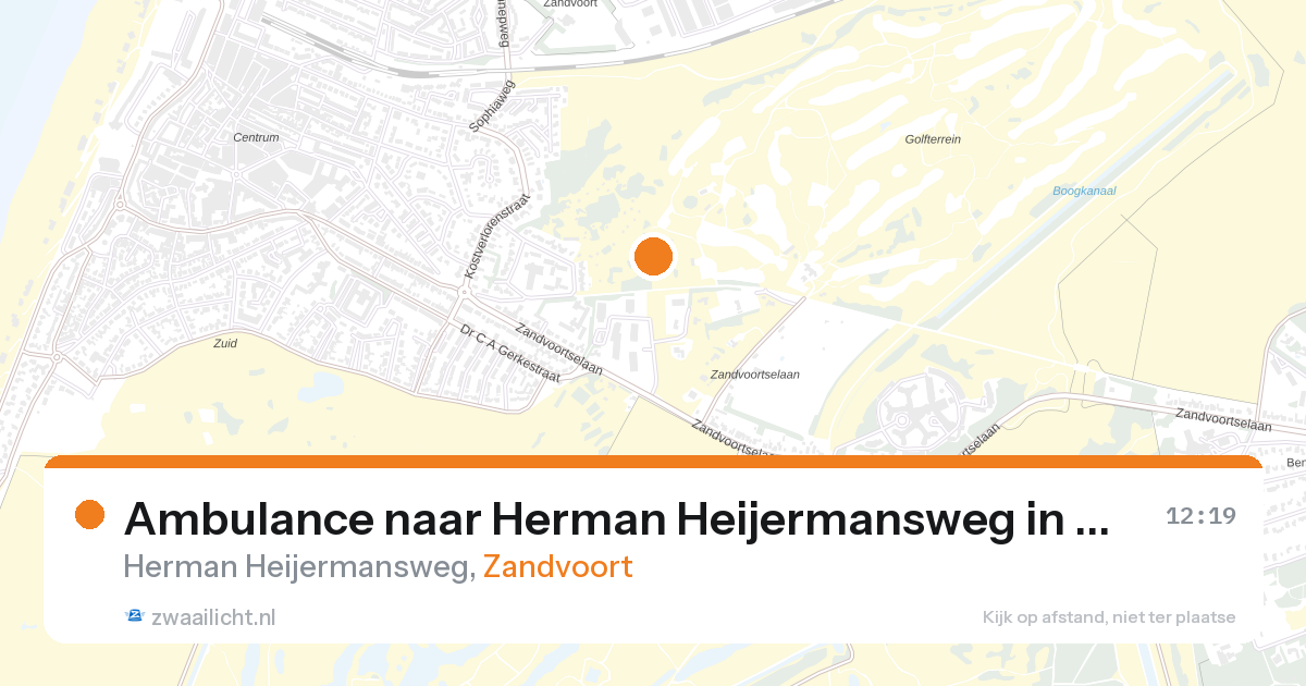 Ambulance naar Herman Heijermansweg in Zandvoort — 27 aug 2026