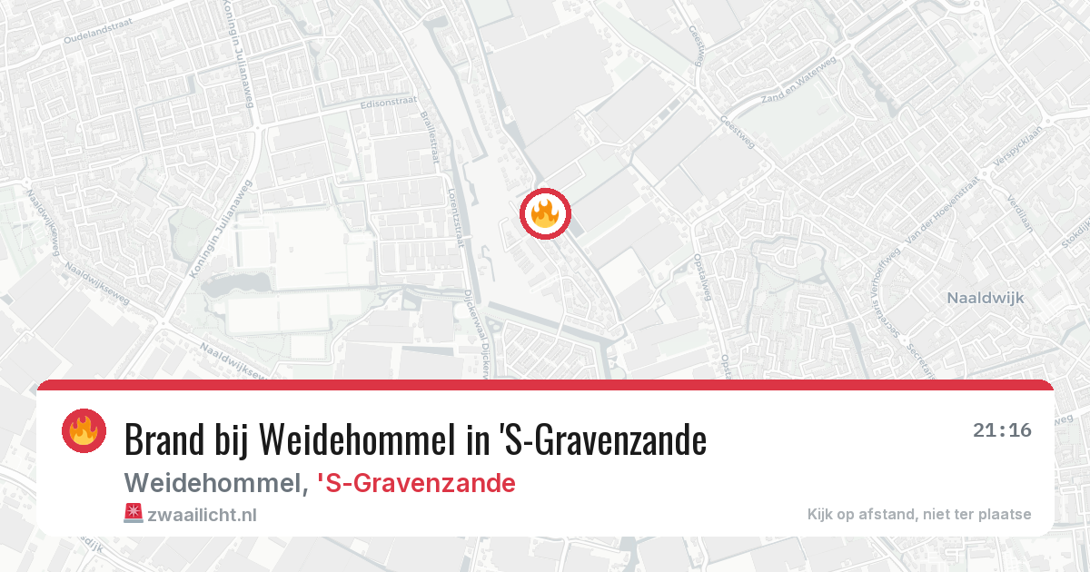 Brand bij Weidehommel in 'S-Gravenzande — 18 jun 2026