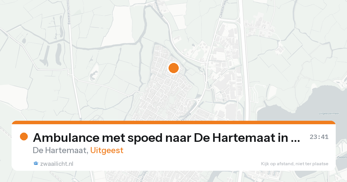 Ambulance met spoed naar De Hartemaat in Uitgeest — 1 jun 2026
