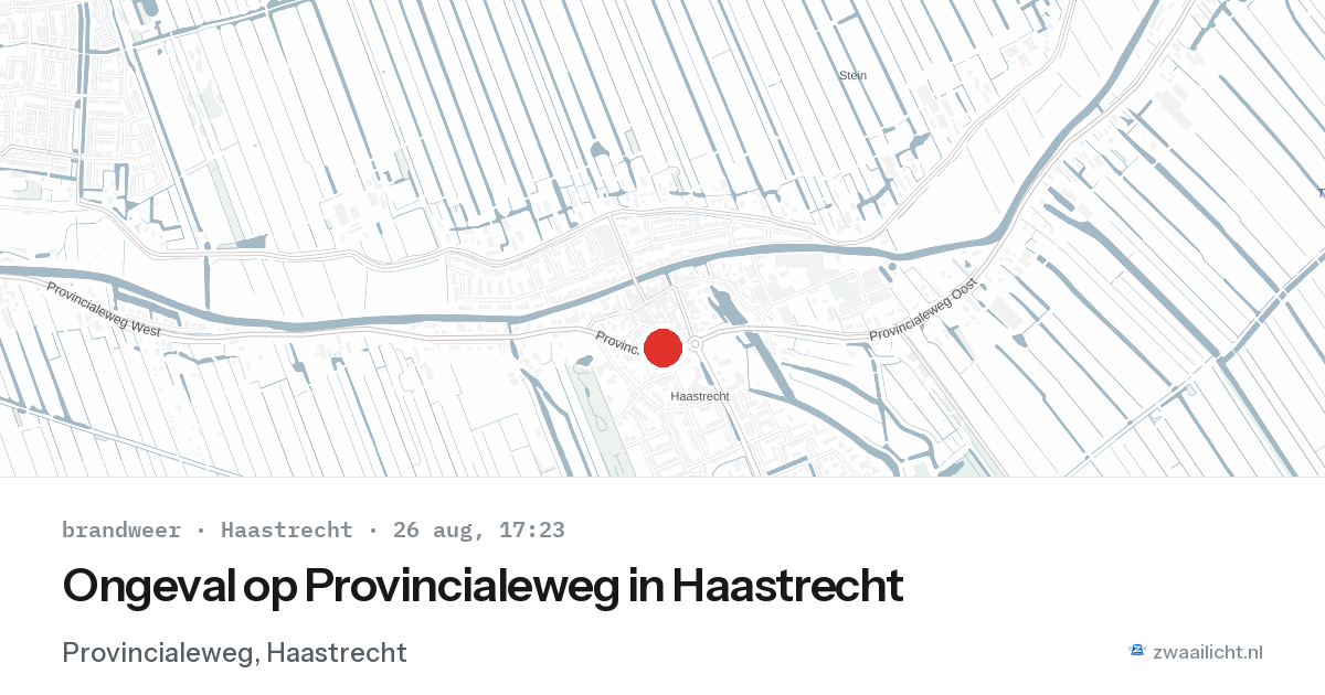 Ongeval op Provincialeweg in Haastrecht — 26 aug 2026