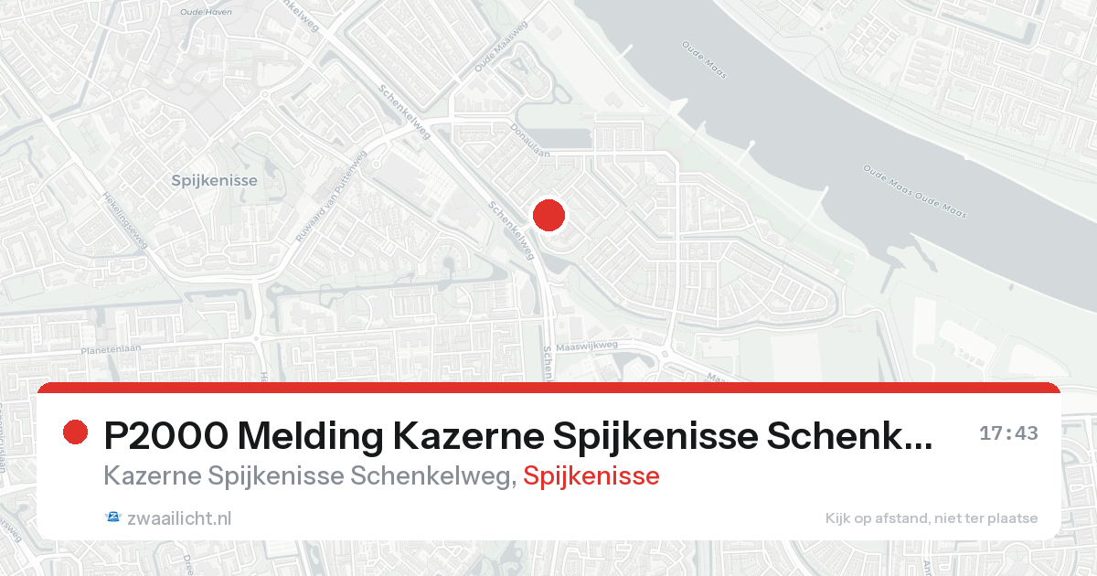 P2000 Melding Kazerne Spijkenisse Schenkelweg, Spijkenisse — 30 jan 2026