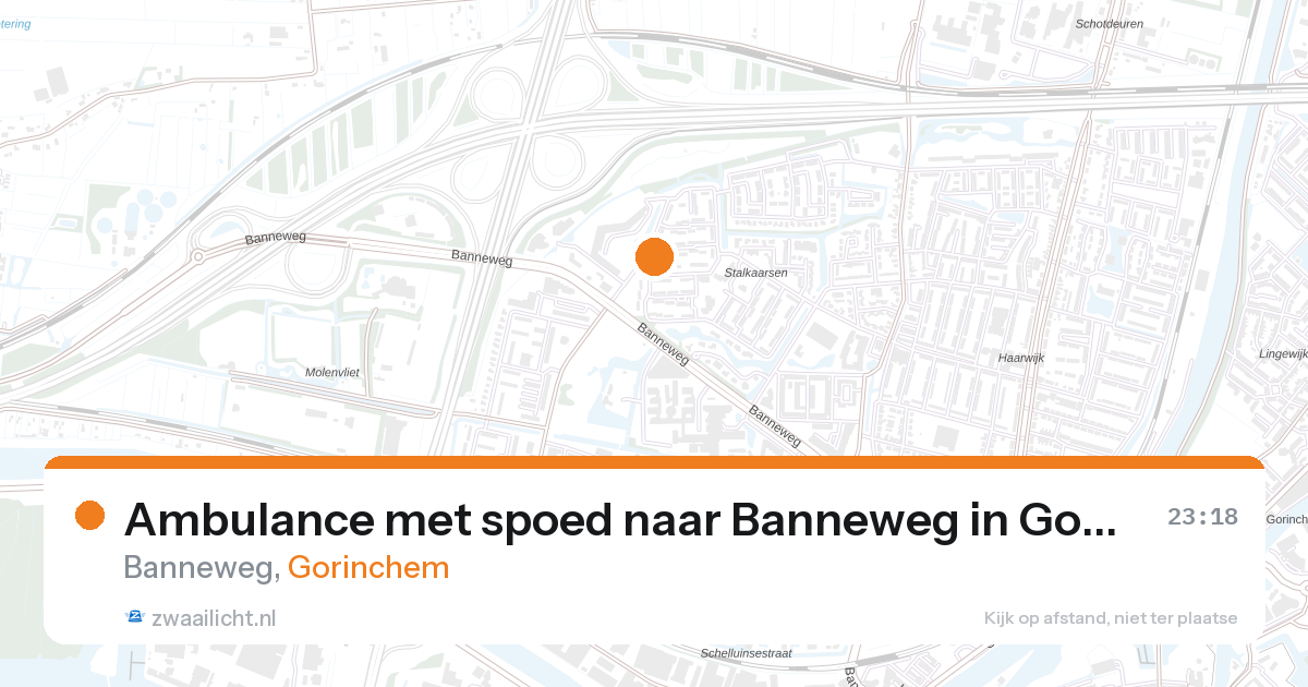 Ambulance met spoed naar Banneweg in Gorinchem — 27 aug 2026