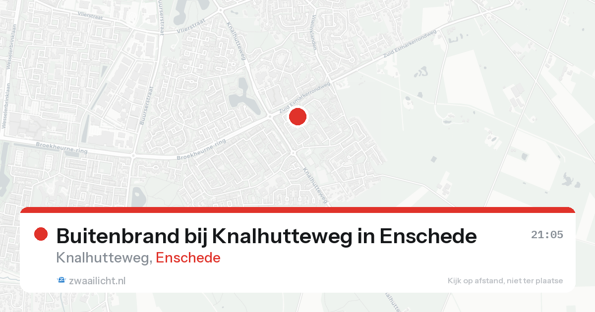 Buitenbrand bij Knalhutteweg in Enschede — 23 aug 2026