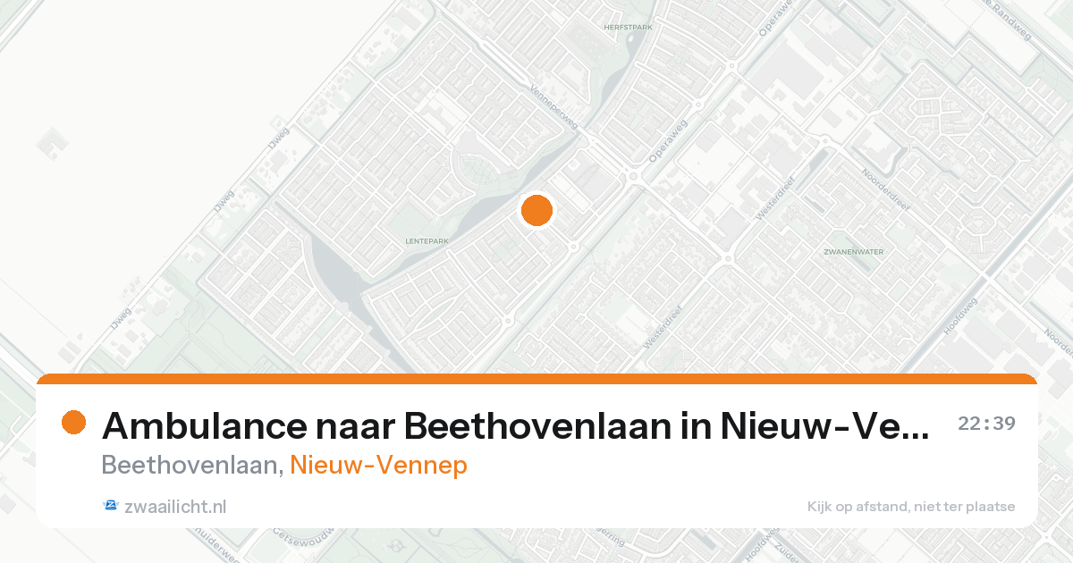 Ambulance naar Beethovenlaan in Nieuw-Vennep — 22 mei 2026