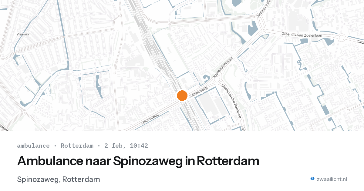 Ambulance naar Spinozaweg in Rotterdam — 2 feb 2026