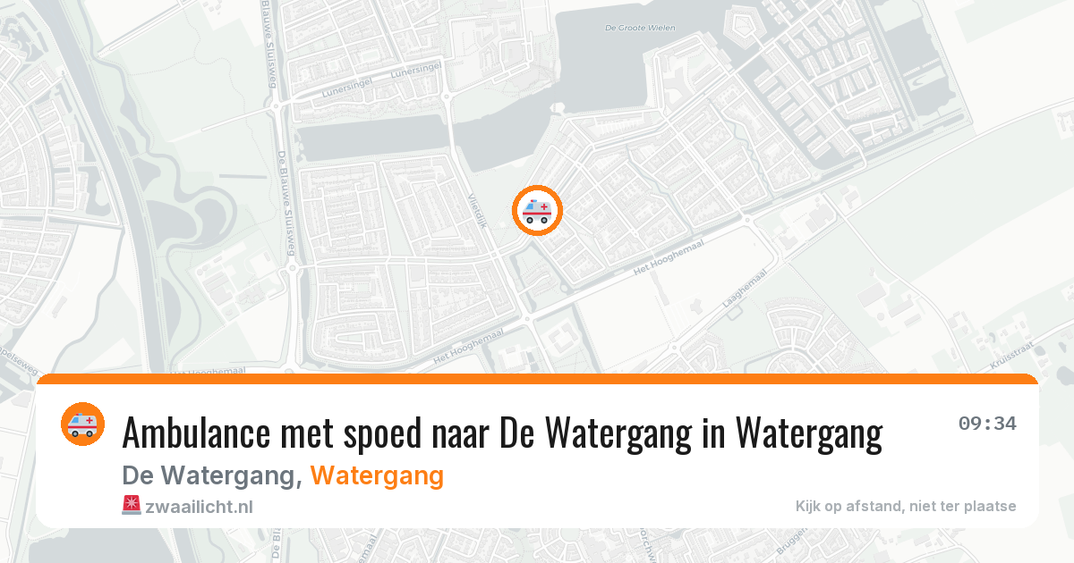 Ambulance met spoed naar De Watergang in Watergang — 29 mei 2026