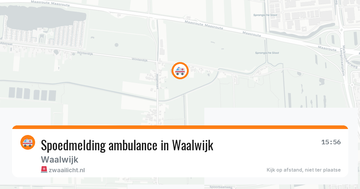 Spoedmelding ambulance in Waalwijk — 20 mrt 2026
