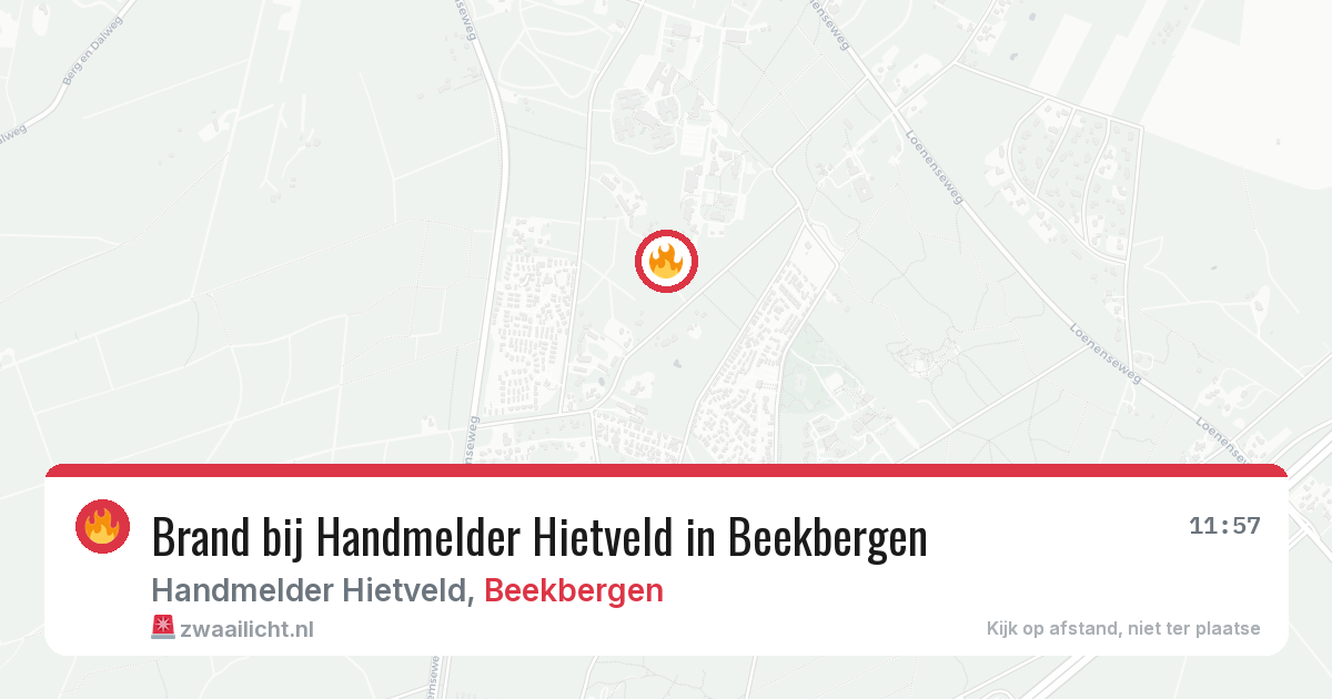 Brand bij Handmelder Hietveld in Beekbergen — 12 aug 2026