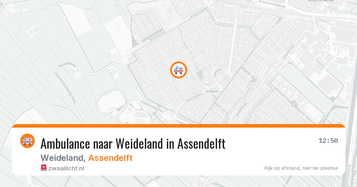Ambulance naar Weideland in Assendelft — 5 jul 2026