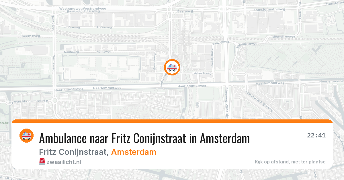 Ambulance naar Fritz Conijnstraat in Amsterdam — 1 jul 2026