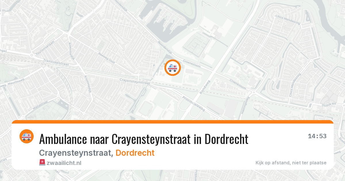 Ambulance naar Crayensteynstraat in Dordrecht — 5 jul 2026