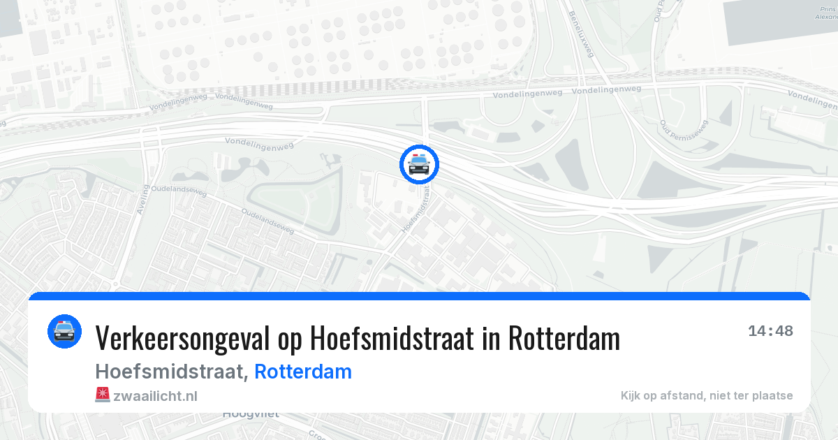 Verkeersongeval op Hoefsmidstraat in Rotterdam — 29 jan 2026