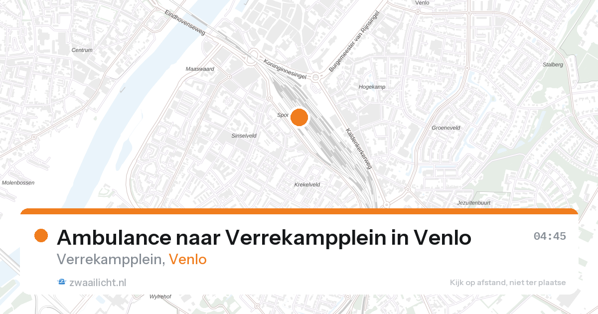 Ambulance naar Verrekampplein in Venlo — 16 aug 2026