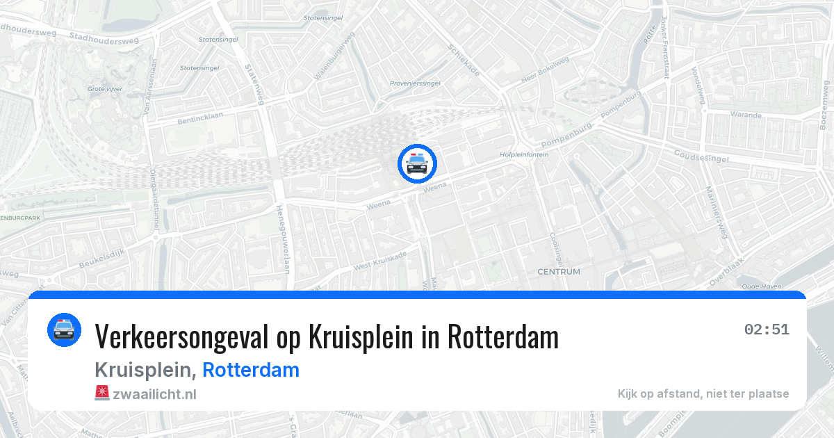 Verkeersongeval op Kruisplein in Rotterdam — 5 jun 2026