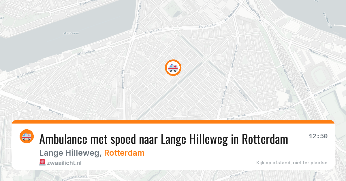 Ambulance met spoed naar Lange Hilleweg in Rotterdam — 8 jun 2026