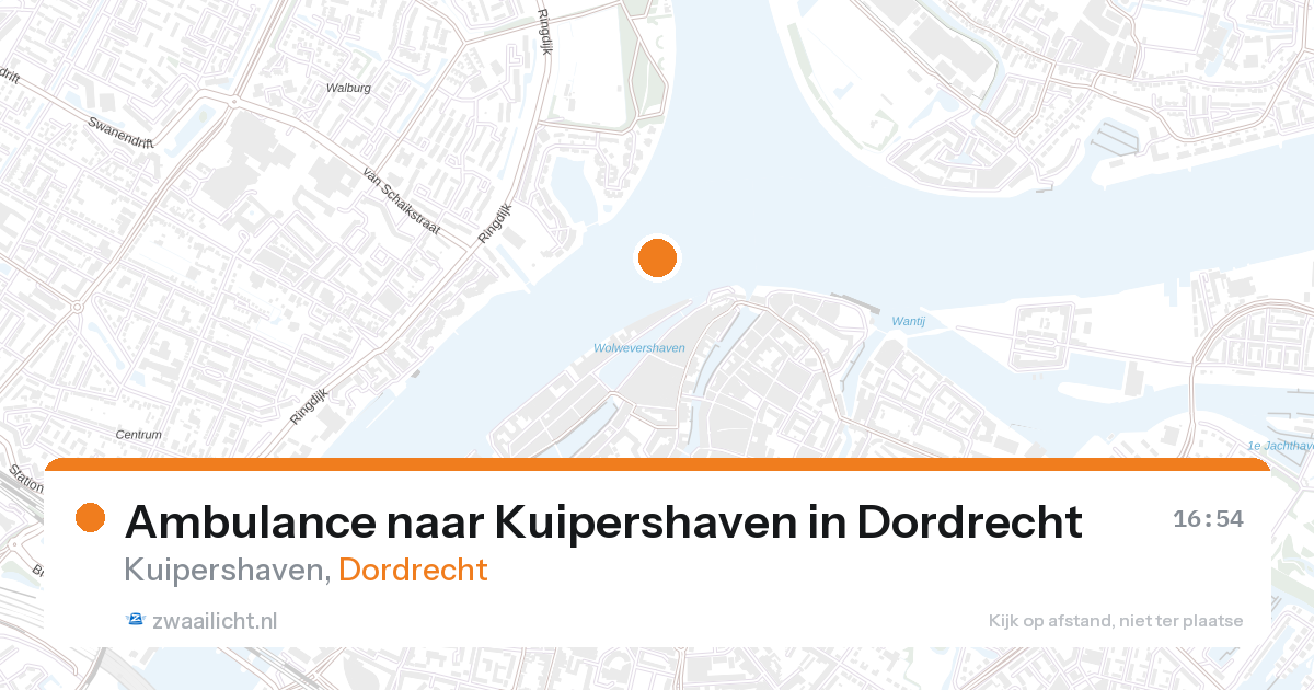 Ambulance naar Kuipershaven in Dordrecht — 27 aug 2026
