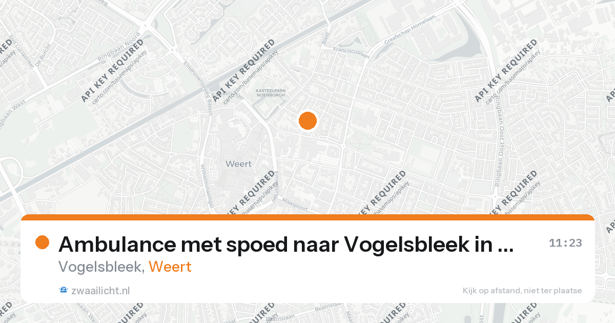 Ambulance met spoed naar Vogelsbleek in Weert — 26 aug 2026