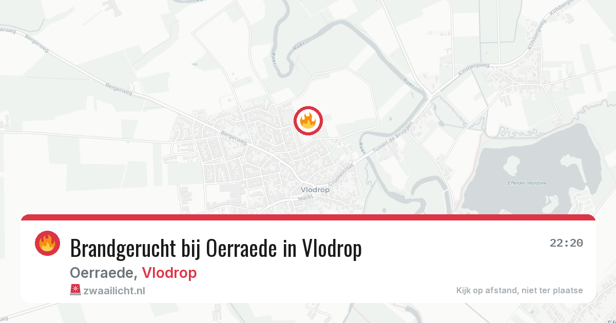 Brandgerucht bij Oerraede in Vlodrop — 25 apr 2026