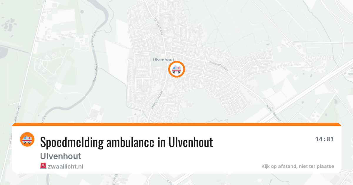 Spoedmelding ambulance in Ulvenhout — 12 aug 2026