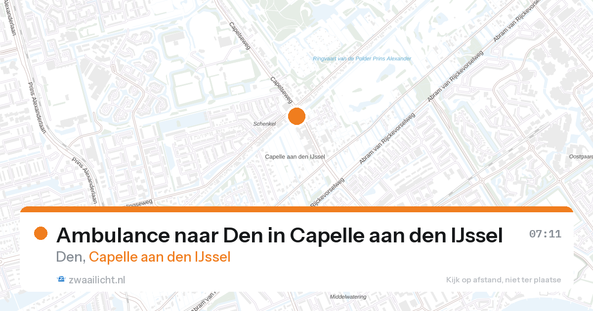 Ambulance naar Den in Capelle aan den IJssel — 28 aug 2026
