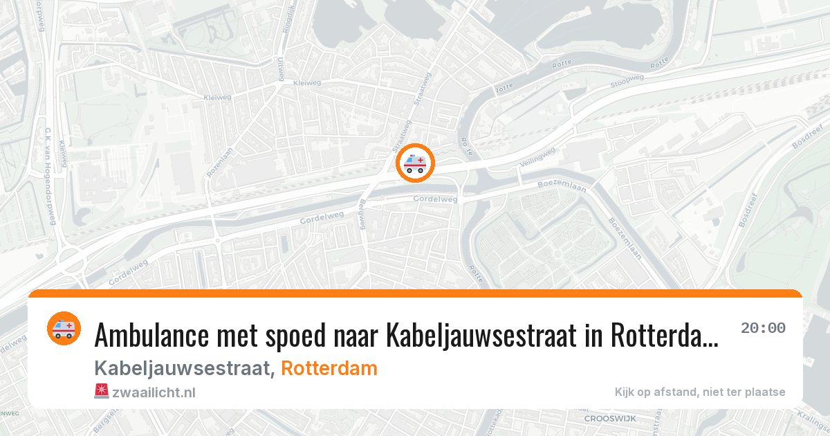 Ambulance met spoed naar Kabeljauwsestraat in Rotterdam — 9 mei 2026