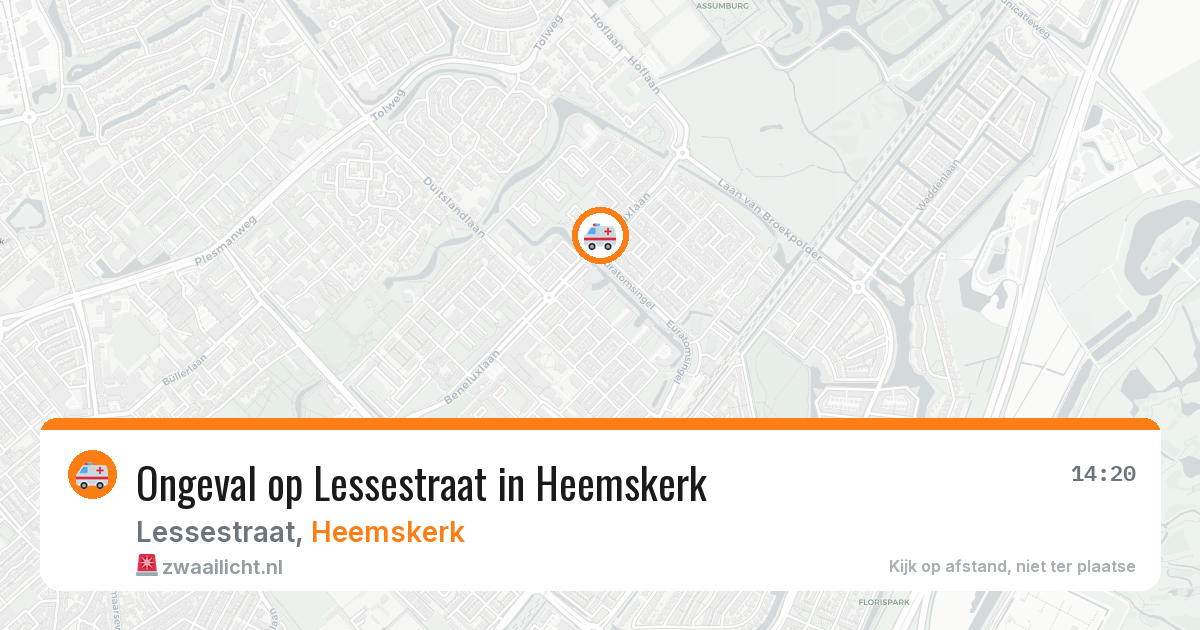 Ongeval op Lessestraat in Heemskerk — 18 jan 2026