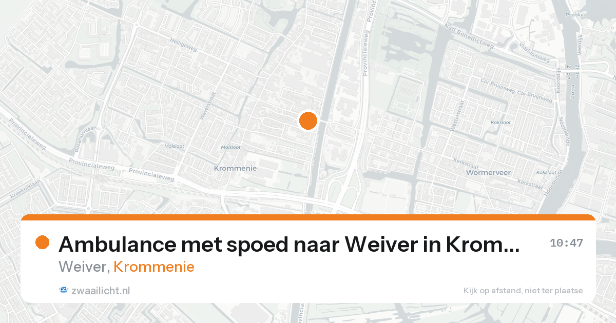 Ambulance met spoed naar Weiver in Krommenie — 6 jun 2026
