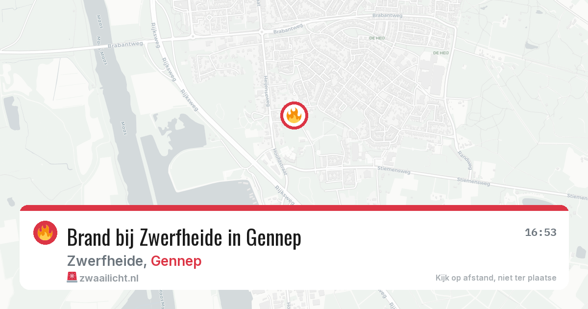 Brand bij Zwerfheide in Gennep — 10 aug 2026