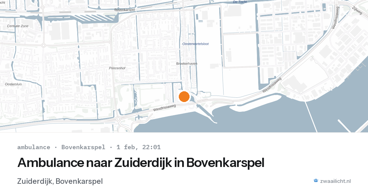 Ambulance naar Zuiderdijk in Bovenkarspel — 1 feb 2026