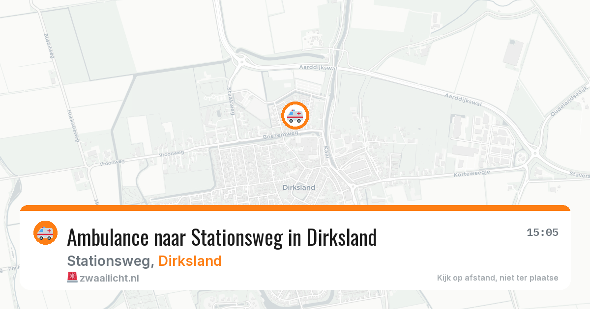 Ambulance naar Stationsweg in Dirksland — 16 mrt 2026