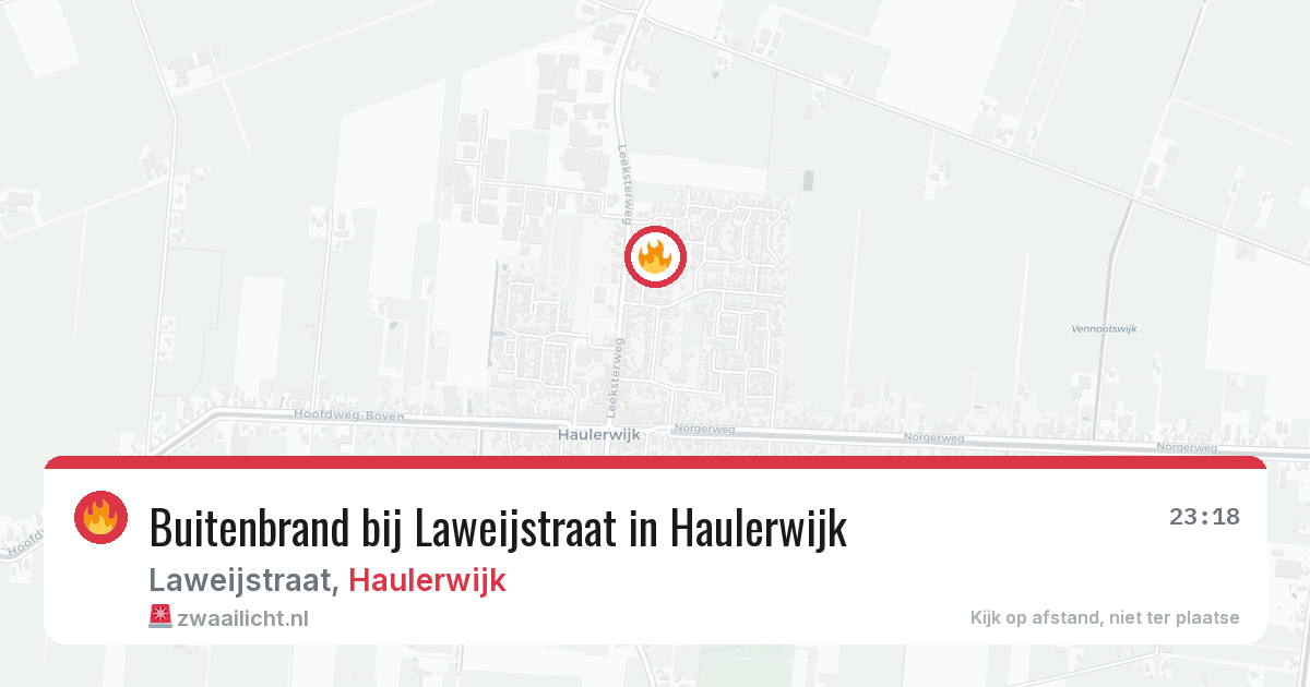Buitenbrand bij Laweijstraat in Haulerwijk — 2 mei 2026