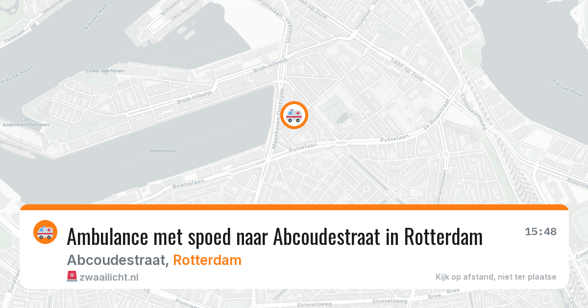 Ambulance met spoed naar Abcoudestraat in Rotterdam — 9 mei 2026